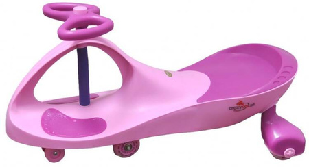 Crazy Car Jeździk Grawitacyjny LED + Klakson różowo-fioletowy pastelowy