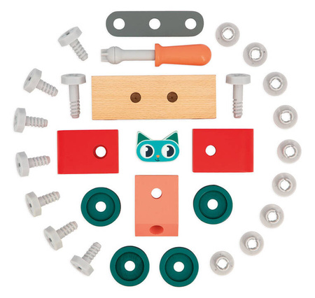 Janod Samochód do składania Kot Brico ‘Kids 2+