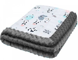 Kocyk Niemowlaka 65x75cm Panda w Balonie