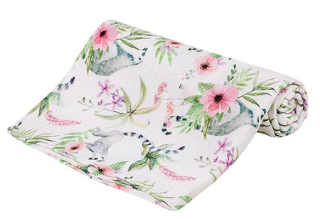 Bocioland Pieluszka Bambusowa 75x75cm Lemury BOC0328