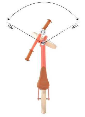 Kinderkraft Fly Plus Rowerek Biegowy Ruby