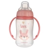 Canpol Babies - Kubek Treningowy Ustnik Silikonowy 320 Ml | Cute Animals Różowy