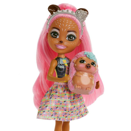 Mattel Enchantimals Hensley Hedgehog Lalka Jeż + figurka Spiney HKN13