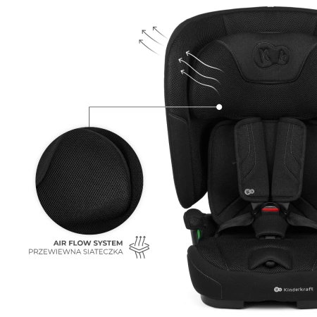 Kinderkraft FIX2GO Fotelik Samochodowy 9-36 kg Czarny