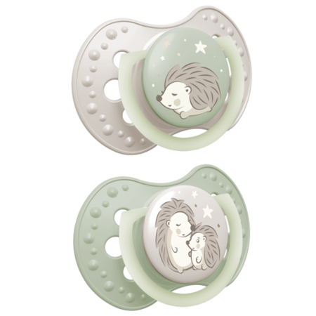 Lovi Night&Day Hedgehog Smoczek Silikonowy Dynamiczny 18m+ 2 szt 22/931