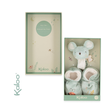 Kaloo Zestaw Prezentowy 2 w 1 Myszka Petites Chansons Niebieski