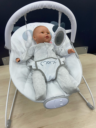 [OUTLET] Kinderkraft Finio Leżaczek/Bujaczek White Oiled