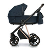 Roan Ivi 2.0 Wózek Głęboko-Spacerowy Rama Rose Gold Mystic Blue + Cybex Aton B2 i-Size Fotelik Samochodowy 0-13kg + Baza One Volcano Black