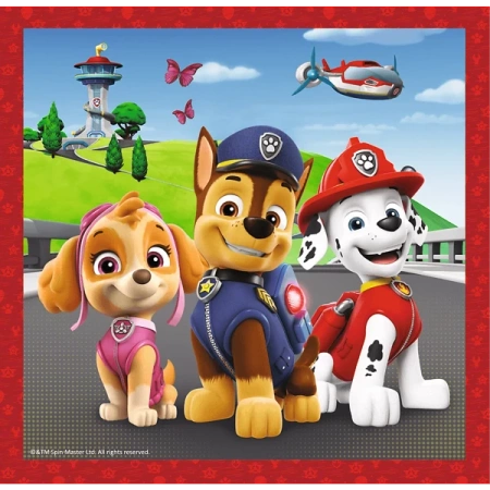 Trefl Puzzle 3w1 Psi Patrol Wesołe Pieski Paw Patrol