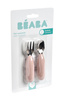 Beaba Zestaw pierwszych sztućców ze stali nierdzewnej Cotton candy