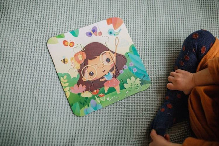 Janod Puzzle Progresywne W Walizce Pory Roku 4 Układanki – 6, 9, 12 I 16 Elementów 3+