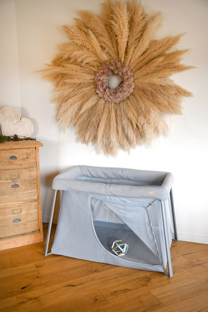 Beaba Łóżeczko turystyczne dwupoziomowe z funkcją kojca 3w1 Eazy sleep Heather grey / Pebble