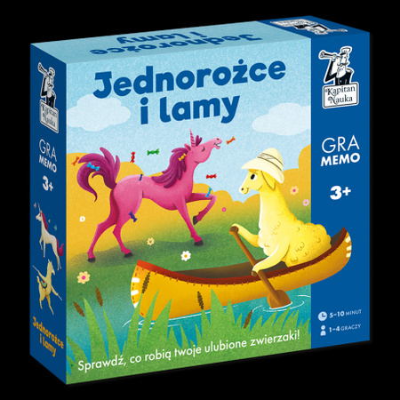 Jednorożce i lamy. Gra MEMO 3+ Wyd. 2022