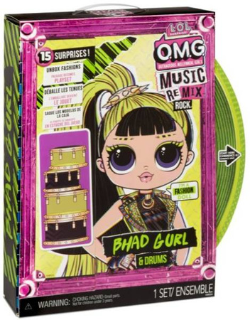 L.O.L. Surprise OMG Remix Rock Lalka + Akcesoria Bhad Gurl z Perkusją