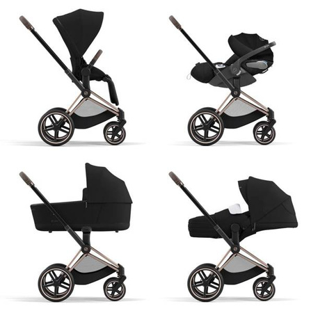 [OUTLET] Cybex Priam 4.0 Wózek Głęboko-Spacerowy Deep Black