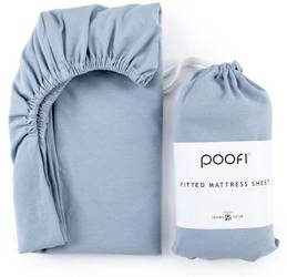 Poofi Prześcieradło Organic&Color 60x120 Dusty Blue PF 640