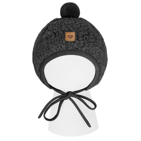 Zaffiro Czapeczka Tulip Nevada Wełniana  S (6-12m) Anthracite