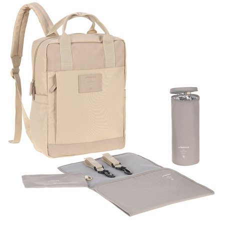 Lassig Green Label Plecak dla mam kwadratowy z akcesoriami Vividal Backpack humus