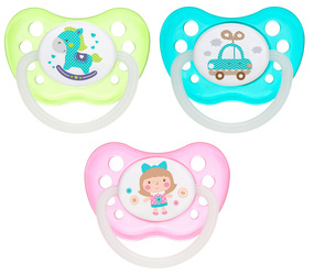 Canpol Babies Smoczek Uspokajający Silikonowy Ortodontyczny 0-6 m-cy Toys Mix Kolorów