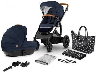 Kinderkraft Prime Wózek Głęboko-Spacerowy 2w1 + Mommy Bag Deep Navy