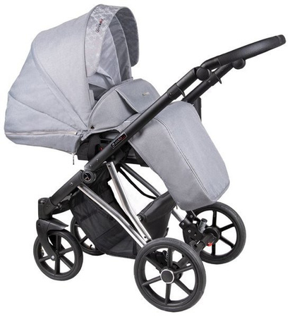 Coletto Craft Wózek Głęboko-Spacerowy 2w1 C-05 Czarno-Srebrna Rama 