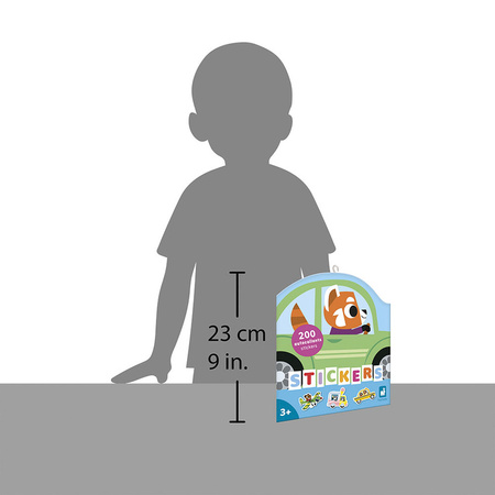 Janod Naklejki na arkuszach 200 szt. Pojazdy 3+