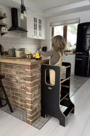 Baby Wood Slim M Kitchen Helper Czarny 