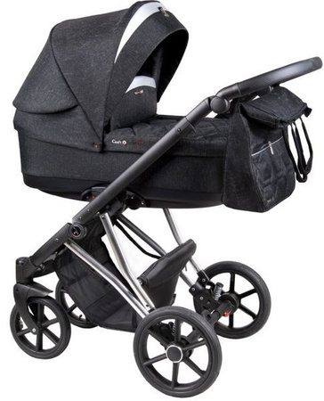 Coletto Craft Wózek Głęboko-Spacerowy 2w1 C-03 Czarno-Srebrna Rama 