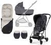 Cybex Mios 3.0 Wózek Głęboko-Spacerowy Dream Grey Simply Flowers + Śpiworek + Mufki