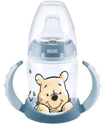 Nuk First Choice Butelka z Uchwytami i Wskaźnikiem Temperatury 150ml Kubuś Puchatek Ustnik Silikonowy Niekapek Niebieski 