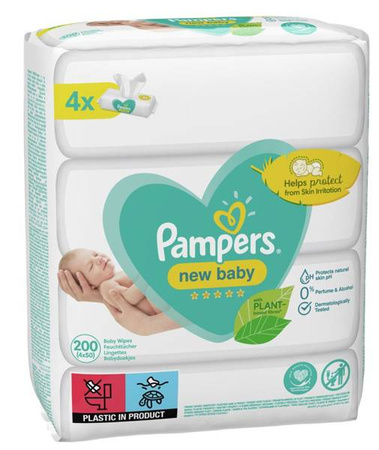 Pampers Chusteczki New Baby 4x50 szt