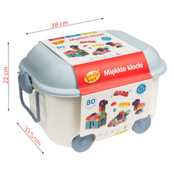 MIĘKKIE KLOCKI 80EL 1/12 SMILY PLAY