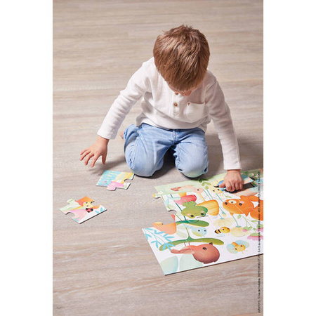 Janod Puzzle w Walizce 20 elementów 2+ Przyjaciele z Ogródka