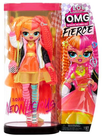 L.O.L. Surprise 707 OMG Fierce Dolls Wysoka Lalka 29cm Neonlicious