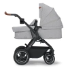 Kinderkraft B-Tour Mink Pro Wózek Głęboko-Spacerowy + Fotelik 0-13 kg Zestaw 3w1 Light Grey