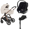 Espiro Code Wózek Głęboko-Spacerowy 09 Brave Ecru + Cybex Aton B2 i-Size Fotelik Samochodowy 0-13kg + Baza One Volcano Black