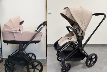 [OUTLET] Cybex Priam 4.0 Wózek Głęboko-Spacerowy Cozy Beige Rama Matt Black