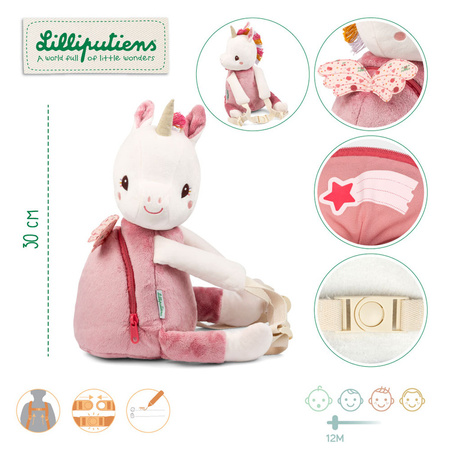 Lilliputiens Miękki plecak przytulanka Jednorożec Lena