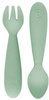 EZPZ Komplet Silikonowych Sztućców Mini Utensils Pastelowa Zieleń