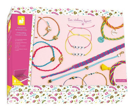 Janod Zestaw do tworzenia biżuterii Bransoletki przyjaźni 8+