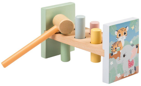 Joueco The Wildies Famil Drewniana przebijanka z młotkiem