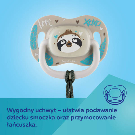Canpol Babies Smoczek Silikonowy Symetryczny 6-18m Exotic Panda 34/921_pand