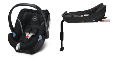 Cybex Aton 5 Fotelik Samochodowy 0-13kg + Baza 2-fix + Letnia Tapicerka Deep Black