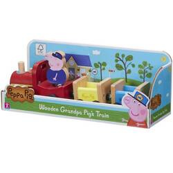 Tm Toys Świnka Peppa Drewno Pociąg z Figurką