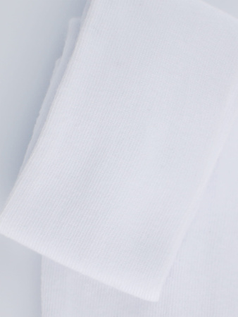 Noviti Rajstopy Bawełniane Gładkie Białe 116-122