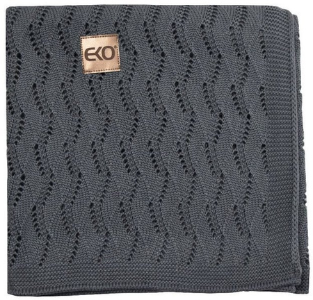 Kocyk Dzianinowy Bambusowy PLE-77  Grafit