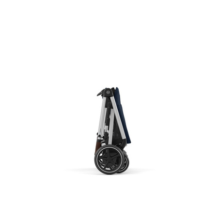 Cybex E-Gazelle S Wspomagany Wózek Spacerowy Rama Srebrna Ocean Blue + Fotelik Cybex Cloud G I - Size Fotelik + Baza G + Adaptery