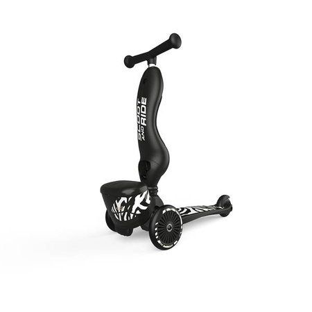 [OUTLET] Scootandride Highwaykick 1 Lifestyle 2w1 Jeżdzik i Hulajnoga Trójkołowa z Zamykanym Schowkiem 1-5 lat Zebra