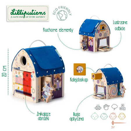 Lilliputiens Drewniany Domek Iluzjonisty 3l+
