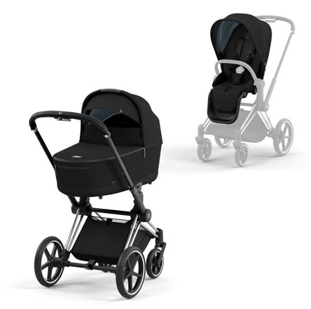 [OUTLET] Cybex Priam 4.0 Wózek Głęboko-Spacerowy Deep Black
